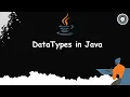 Mastering Java Basics Data Types in Java