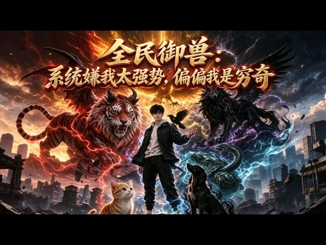 AI動漫 全民禦獸系統嫌我太強跑路 穿越禦獸紀元廢柴少年召喚神話兇獸