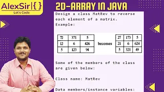 How to do double dimensional array questions Class 12 Java