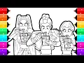 KPop Demon Hunters Coloring Pages Rumi Mira Zoey Eating Noodles