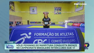 Vôlei feminino mampituba sub-17 conquista bronze no brasileiro