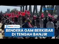 Penampakan Bendera Bulan Bintang Berkibar di Tengah Banjir, Warga Gerakan Aceh Merdeka Bersorak
