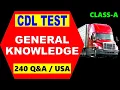 CDL Class-A Test General Knowledge 240 Q A USA