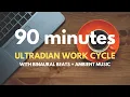 90 Minutes Ultradian Work Cycle Deep Work 40Hz Binaural Beats Lofi Music Andrew Huberman
