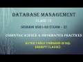 Alter Table Command Modify Clause MYSQL SQL Class 12 Term 2 CBSE Board