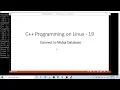 C Programming on Linux - Connect to MySql database