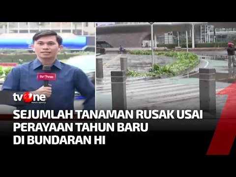 Kondisi Bundaran HI Pagi Ini Pasca Perayaan Malam Tahun Baru
