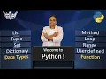 Data Types in Python Learn Basics - List Tuple Set Dictionary Function Method Loop Range