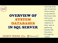 Overview of System Databases Theory SQL Server Database Design SQL Talks by VINEET