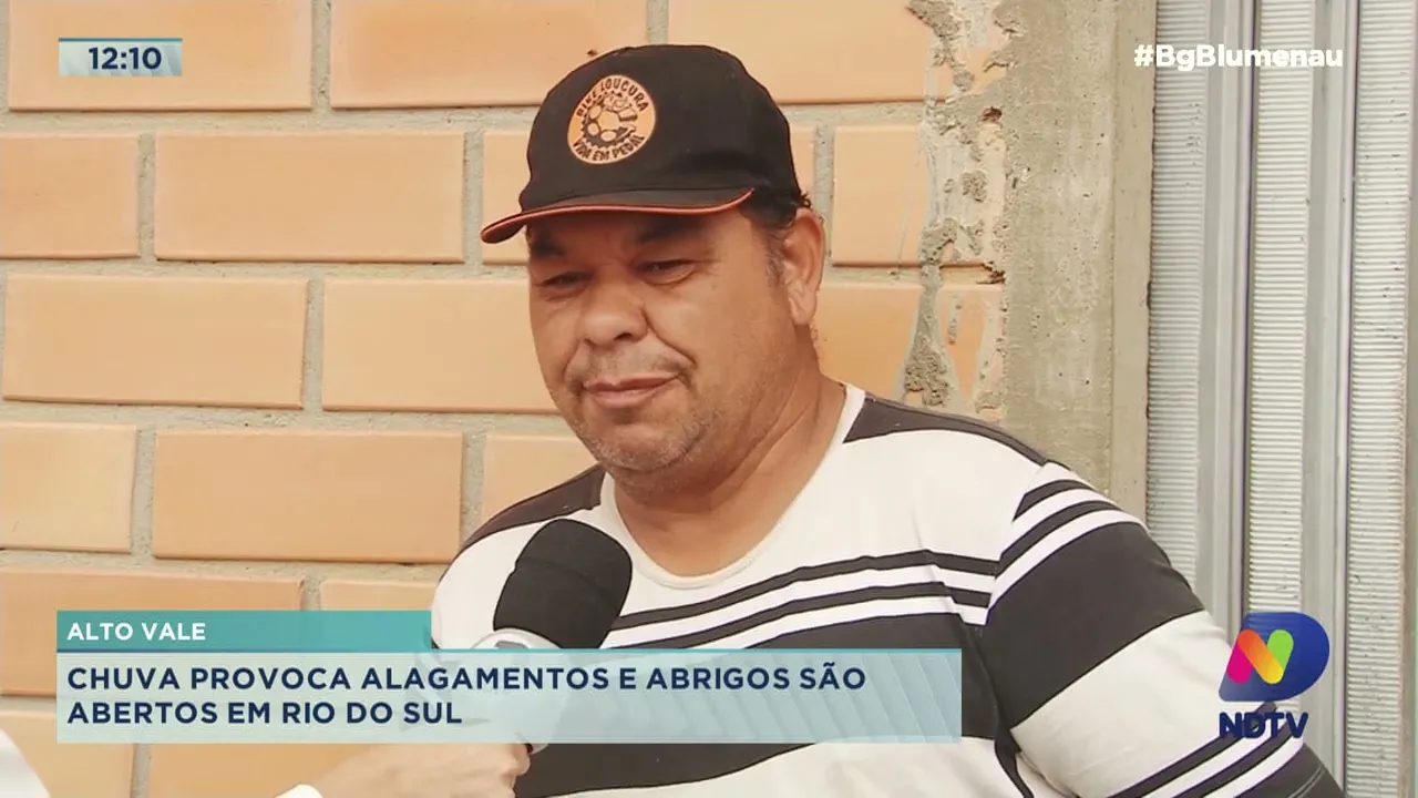 Alto Vale: Chuva provoca alagamentos e abrigos são abertos em Rio do Sul