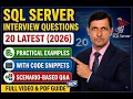 Top 20 SQL Server Interview Questions Answers 2026 Real-Time Examples