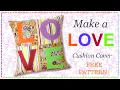DIY Cushion cover Free Pattern full tutorial with Lisa Pay