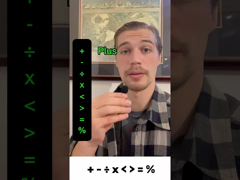Math Symbols: Plus, Minus, Equal...
