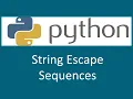 String Escape Sequence in python Python Tutorial for Beginners Syit Fycs Lecture 28