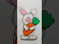 Printable Bunny Coloring Page - Cute Rabbit with Carrot