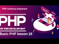 PHP continue statement lesson 18