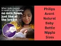 Philips Avent Natural Baby Bottle Nipple Sizes