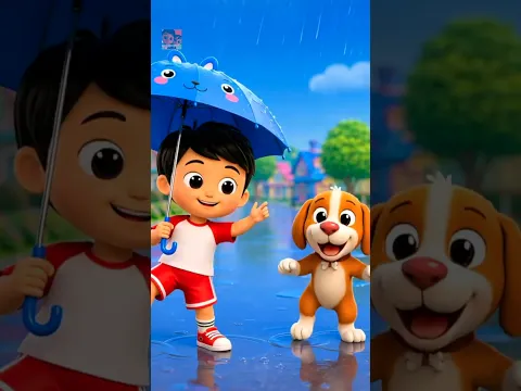 Pani Barsa Cham Cham, पानी बरसा छम छम छम #ytshorts #kidssongs #rainshort #funnyshorts #cartoon