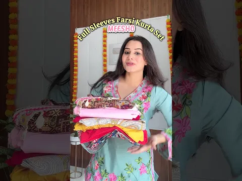 Full Sleeves Farsi Kurta Set Under Budget 😫Farsi Salwar Kurta Set For College & Office #shortvideo
