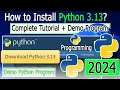 How to Install Python 3 13 on Windows 2024 Update Demo Python Program