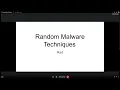 OnlyMalware - Random Malware Techniques