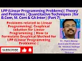 LPP Linear Programming Problems Quantitative Techniques B Com M Com CA Inter