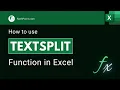 How to use TEXTSPLIT Function in Excel