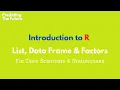 R language Data Types Data Frame List and Factor