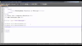 WeekdayName function in vbscript Tamil