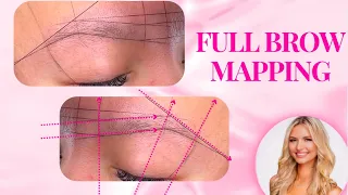 FULL BROW MAPPING TUTORIAL STEP BY STEP W PRE-INKED MAPPING STRING