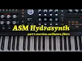 ASM Hydrasynth Walkthrough Part 1 Overview Oscillators Filters