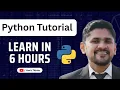 Learn Python in 6 hours With Study Material 250 Coding Examples Python Tutorial Amit Thinks