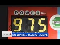 Powerball jackpot rises to 975M after Monday night s drawing ends without a big winner