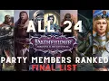 Pathfinder Wrath of the Righteous - Ranking All 24 Party Members Final List