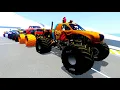 Download Lagu Epic High Speed monster trucks jumps \u0026 crashes #015 | BeamNG Drive