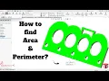 How to find Area in SolidWorks Tutorial Exercise 180 for beginners SolidWorks