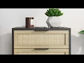 Nathan James Andrew Nightstand Accent Bedside End Side Table with Storage Drawer