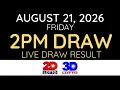 LIVE PCSO Lotto Result Today 2pm August 21 2026 - Ez2 Result and Swertres Result