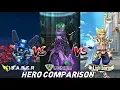 MOBILE LEGENDS LIGHTBORN SQUAD VS V.E.N.O.M SQUAD VS S.A.B.E.R SQUAD HERO COMPARISON