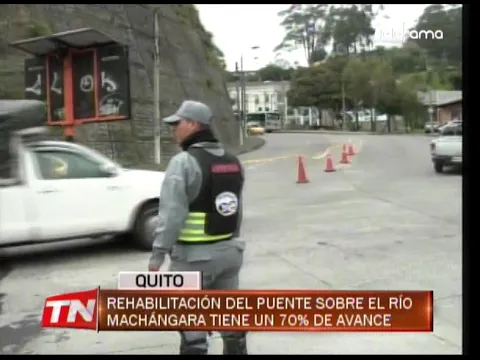 Rehabilitación del puente sobre el río Machángara tiene un 70% de avance