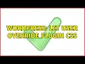 Wordpress Let user override plugin CSS