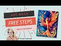 Free Step by Step Acrylic Painting Time-lapse Rise of the Phoenix