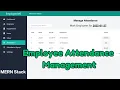 Employee Attendance Management System React Node js MERN Stack Project