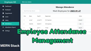 Employee Attendance Management System React Node js MERN Stack Project