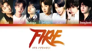 BTS FIRE 방탄소년단 불타오르네 Color Coded Lyrics Han Rom Eng 가사 