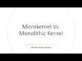 Monolithic vs Micro Kernel Differences