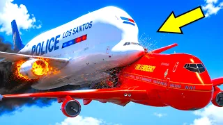 Police Airplane Chases Firefighter Plane In An Epic Air Pursuit | GTA 5