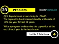 Write a c program to determine the population at the end of each year in the last 10 years decade