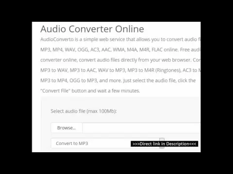 Download MP3 Online Audio converter [MP3, MP4, WAV, OGG, AC3, AAC, WMA, M4A, M4R, FLAC ]