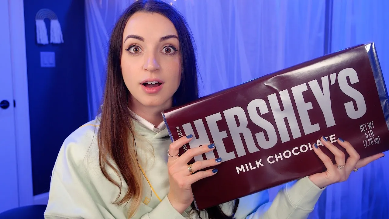 ASMR with a 5 POUND Bar of Chocolate